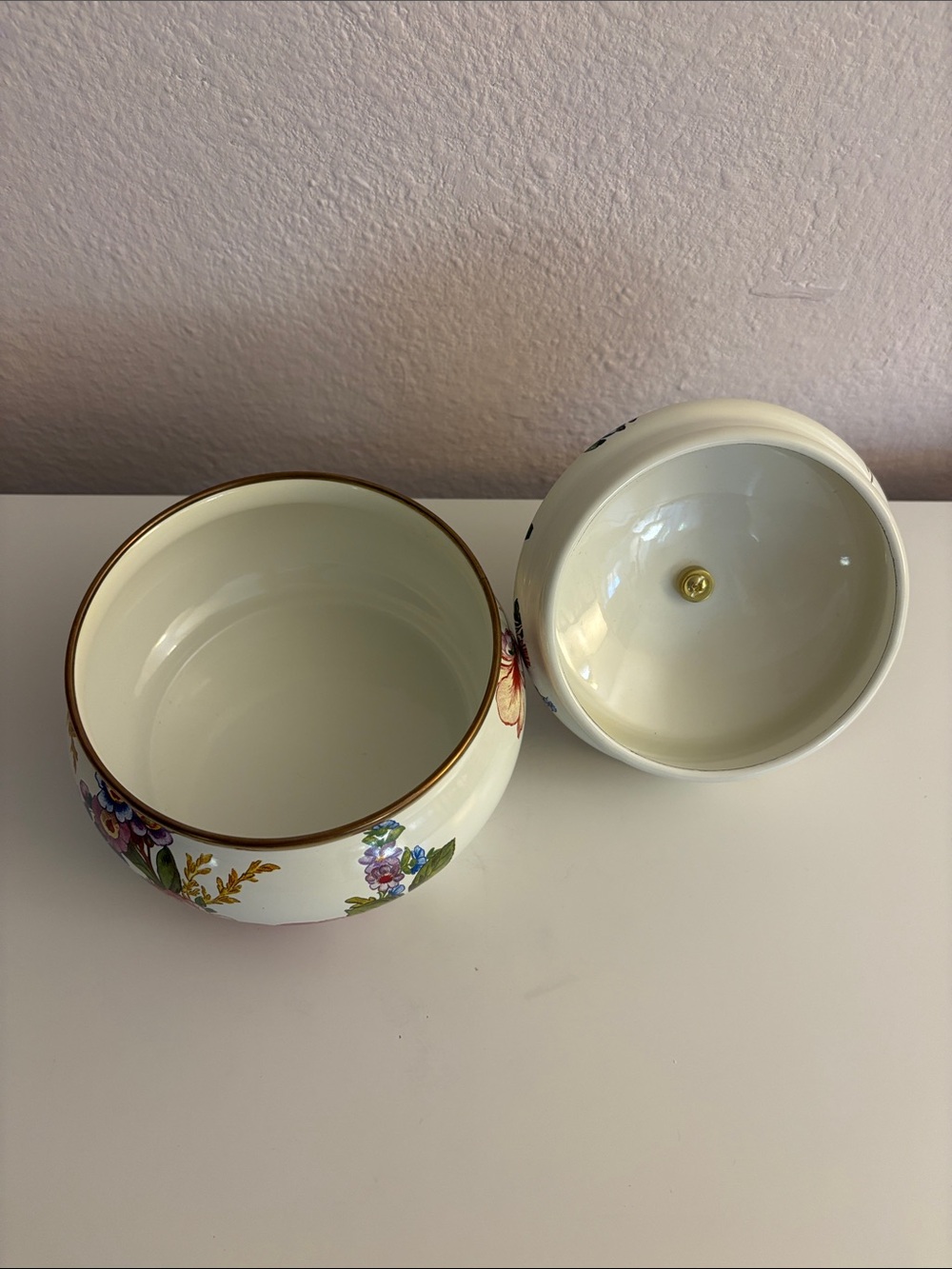 Mackenzie-Childs Flower Market Squashed Pot - Picture 3 of 8
